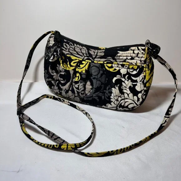 Vera Bradley (Retired) Baroque Small Purse-Black/Gold-Cloth-Pleated - Picture 5 of 15